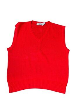 Vintage TGIF Large Red Sweater Vest